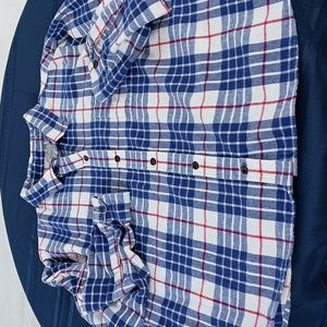 LL Bean Women's Scotch Plaid Flannel Shirt, Relaxed – XL